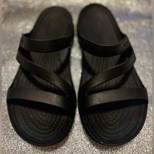 Like New Crocs Black Swiftwater Sandals
